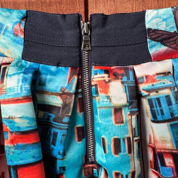 Alice + Olivia Box Pleat Skirt in Venetian Butterfly Paradise - Women's 8 - Picture 8 of 11